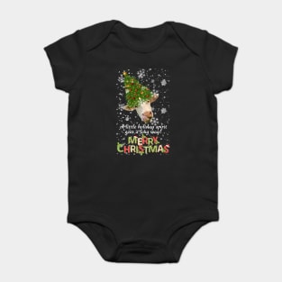 Christmas Lights Cow Lovers Baby Bodysuit